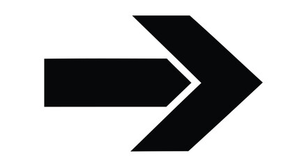 Poster - Black Right Arrow,Black Arrow Pointing Right,Black Arrow Illustration Isolated,Right-Pointing Minimalist Arrow Graphic on Transparent Background AI Generative