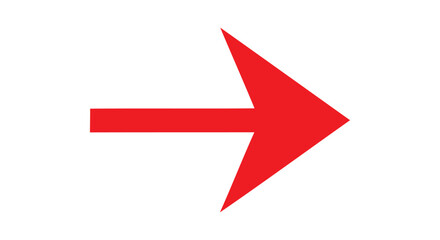 Poster - Red Right Arrow,Red Arrow Pointing Right,Red Arrow Illustration Isolated,Right-Pointing Minimalist Arrow Graphic on Transparent Background AI Generative