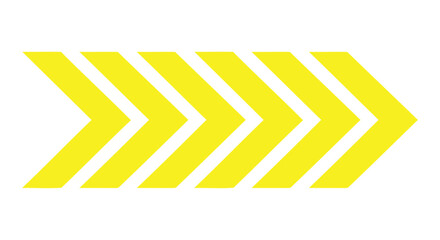 Poster - Yellow Right Arrow,Arrow Pointing Right,Minimalist Yellow Arrow DesignRight-Pointing Arrow Graphic with Soft Edges on Transparent AI Generative