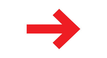 Poster - Red Right Arrow,Red Arrow Pointing Right,Red Arrow Illustration Isolated,Right-Pointing Minimalist Arrow Graphic on Transparent Background AI Generative