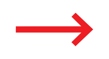 Poster - Red Right Arrow,Red Arrow Pointing Right,Red Arrow Illustration Isolated,Right-Pointing Minimalist Arrow Graphic on Transparent Background AI Generative