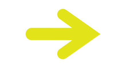 Poster - Yellow Right Arrow,Arrow Pointing Right,Minimalist Yellow Arrow DesignRight-Pointing Arrow Graphic with Soft Edges on Transparent AI Generative