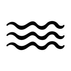 Three simple black wave lines against a white background, clean graphic