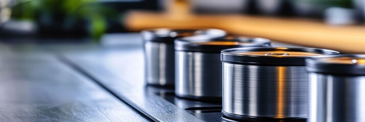 Poster - closeup automated can rotation system design - a detailed closeup showcases an automated can rotatio