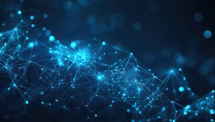 Poster - Abstract network of interconnected points and lines