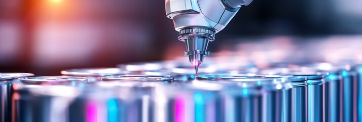 Poster - robotic arm precision canning process - automated canning, robotic precision, industrial technology,