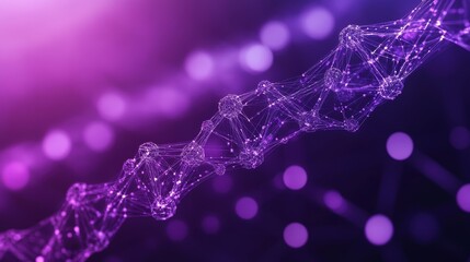 Poster - watercolor blockchain: futuristic dna structure - abstract watercolor artwork depicting a futuristic