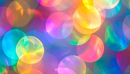 Wall Mural - bright abstract background of glitter vintage lights. sparkling colorful glowing bokeh confetti