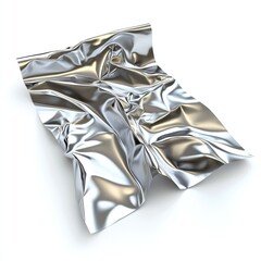 Poster - crumpled metallic sheet against a plain background.