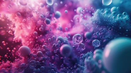 Poster - Abstract picture of colorful geometric particle with sparkle style design connect become energy structure represent connection of molecule pattern or dust between space with mysterious scene. AIG53.