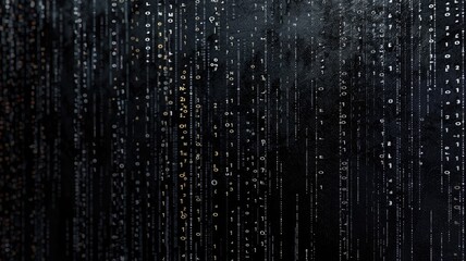 abstract picture of binary code with digital technology style design with the coding data flowing sh