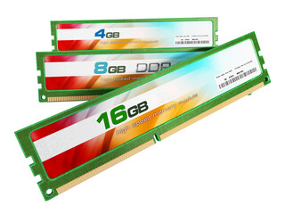 Generic RAM modules on transparent background