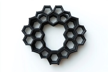 Leinwandbilder - Intricate 3D print pattern created with precision showcasing a mesmerizing spiral design with complex geometric shapes and interlocking loops