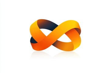 Poster - Modern abstract design featuring flowing shapes in orange and black, symbolizing energy and motion in a creative artwork context