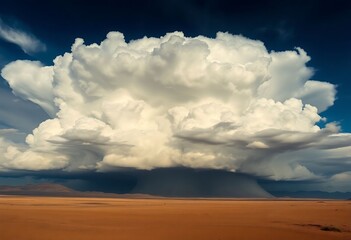 Wall Mural - large cloud in the middle of a desert