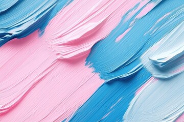 Poster - Abstract paint strokes in vibrant pinks and blues.