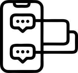 Poster - Phone displaying messages transferring data externally