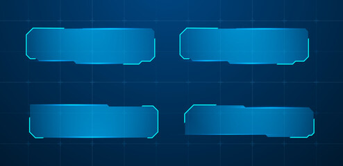 Leinwandbilder - Futuristic interface or technology and text box. Sci-Fi lower third vector editable