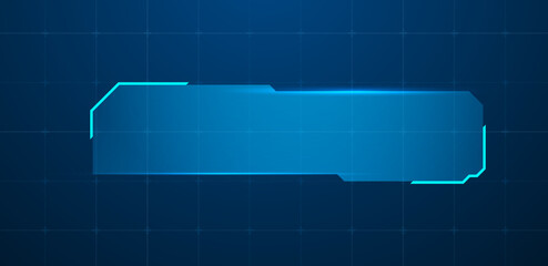 Leinwandbilder - Futuristic interface or technology and text box. Sci-Fi lower third vector editable
