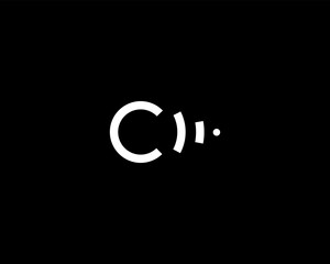 Poster - a letter c minimalistic logo. universal signal energy science sign. vector illustration.
