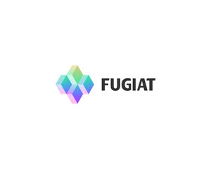 Poster - abstract square logo from geometric shapes. creative it startup media logotype. universal building c