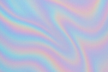 Poster - Holographic pastel rainbow gradient background featuring a wavy pattern, exuding a modern and vibrant aesthetic perfect for trendy designs and creative projects