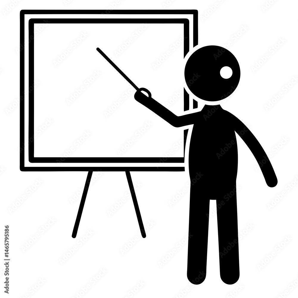 Stick Figure Knowledge Teacher Presentation: A simple yet impactful illustration of a stick ...