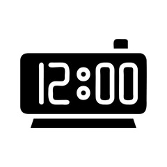 Poster - Digital clock showing time midday, signifying a fresh start and new possibilities