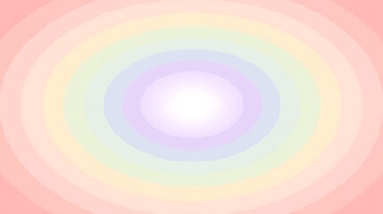 Aufkleber - Soft Pastel Rainbow Background with Circular Gradient Pattern