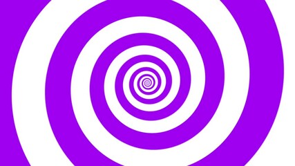 Aufkleber - Hypnotic purple and White Spiral Tunnel Optical Illusion for Visual Effects