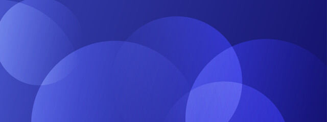 Poster - Blue background with overlapping circles perfect for modern design projects, technology themes, digital art, and abstract backgrounds.