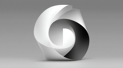 Poster - Intricate fibonacci growth spiral icon representing concept of stepwise expansion in circular form with visual precision