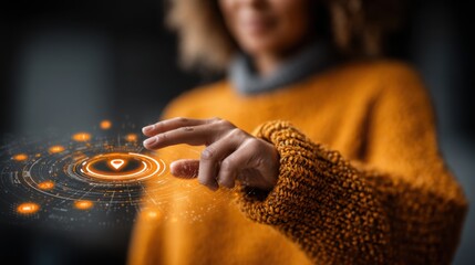 Poster - A person analyzing an intent-driven trust map concept to enhance credibility and foster better audience engagement