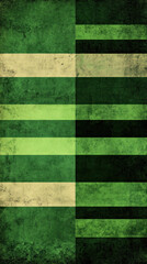 Poster - The wall is made of concrete and has a green and white stripe. The stripes are bold and stand out against the green background. The wall appears to be in a city or urban setting, as the green