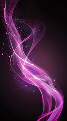 Poster - a purple wave with a lot of sparkles. the wave is very long and it looks like it is moving