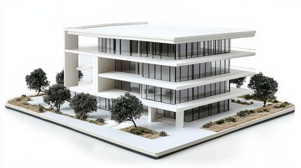 Poster - Architectural visualization of a modern building mockup design m