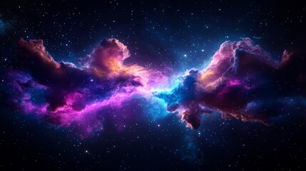 Wall Mural - vibrant cosmic nebula in deep space