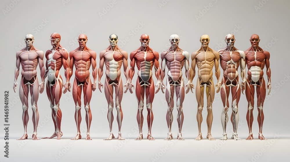 Exploded View of Muscle Anatomy: An exploded view of the human muscular ...