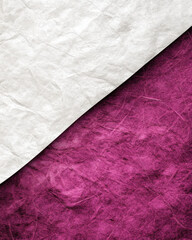 Poster - A white and pink striped background with a purple line. The background is made of a rough material, giving it a textured appearance