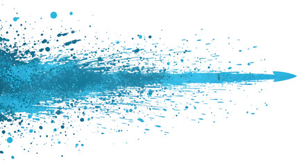 Fototapete - Dynamic Blue Burst of Energy Against a Dark Background, Capturing Motion and Power in an Abstract Art Form