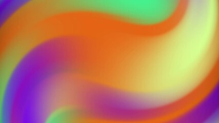 Poster - Abstract Gradient Animation: Seamless Flow of Orange, Green, and Purple Hues