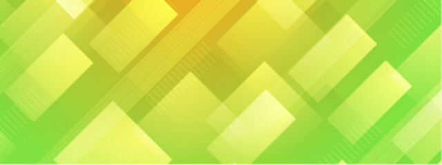 Poster - Green and yellow geometric background suitable for modern design projects, branding, digital art, web graphics, and social media posts.