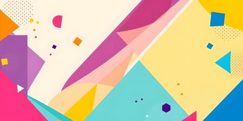 Poster - Modern Geometric Design, Vibrant Colors, Dynamic Shapes Create Innovation. Energetic Background, Abstract Art Composition. Color Of The Year Inspiration. Perfect For Business Concepts.