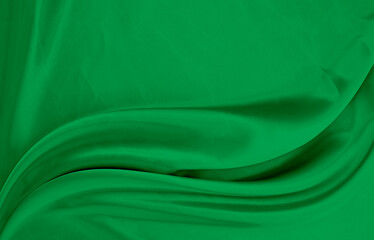 Poster - Black green satin dark fabric texture luxurious shiny that is abstract silk cloth background with patterns soft waves blur beautiful.
