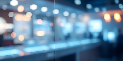 Fototapete - Subtle Glass Reflections Create A Modern Scene, Futuristic Design Shines In Delicate Light Gradients, With Softly Blurred Backgrounds Offering Calmness. Minimalist Effect.