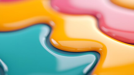 Poster - Abstract Colorful Melted Wax Surface with Layered Drips