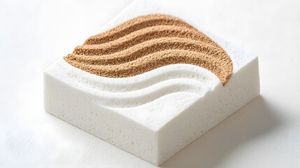 Aufkleber - Abstract Foam Surface with Ripple Pattern and Neutral Colors