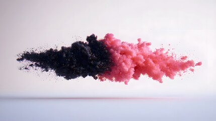 Aufkleber - Abstract Pastel Ink Drop Forming Wave Motion on White Paper