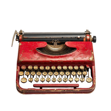 Vintage Red Typewriter