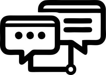 Poster - Connected thoughtfilled speech bubbles icon